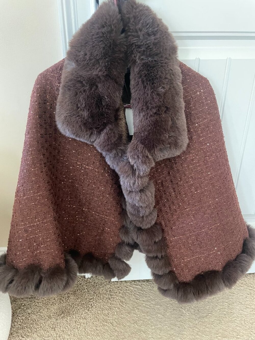 Sparkling Tweed Cape - One Size